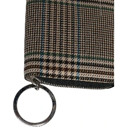 Multicolor Houndstooth Continental Zip Around Clutch Wallet