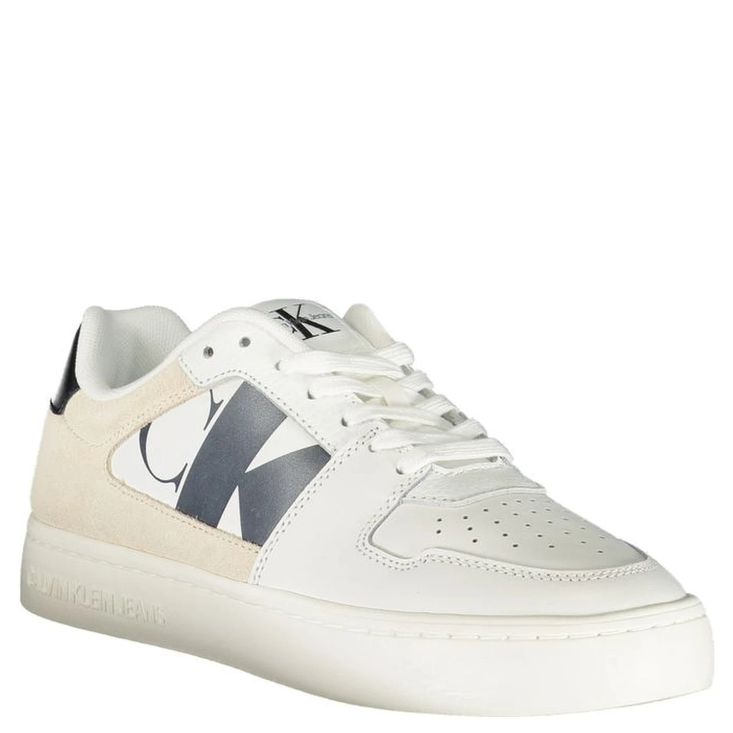 White Polyester Sneaker