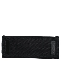 Black Top Handle Canvas Leather Logo Crossbody Tote Bag