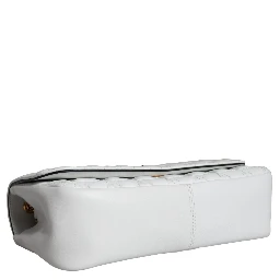 White Mini Nappa Leather Crossbody Shoulder Bag