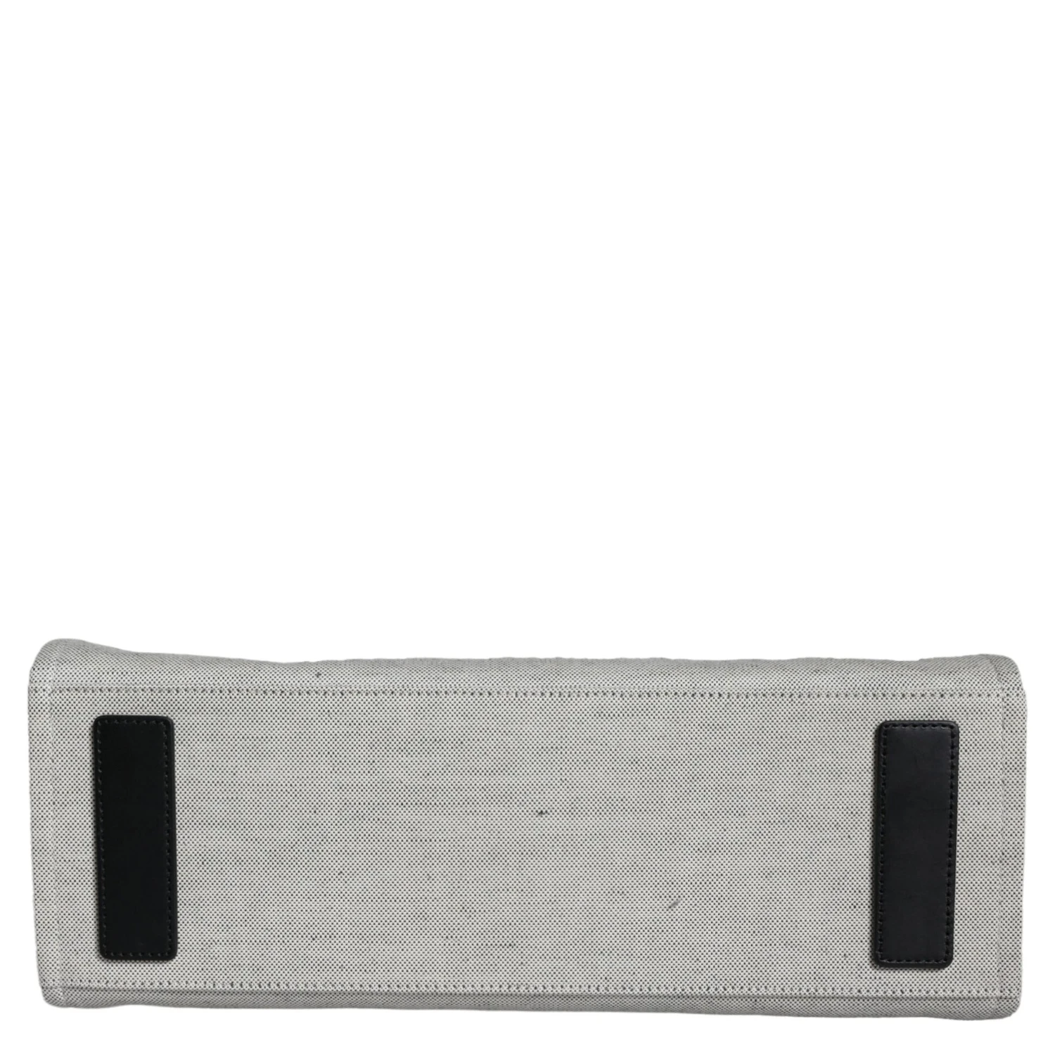 White Top Handle Canvas Leather Logo Crossbody Tote Bag