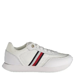 White Polyester Sneaker