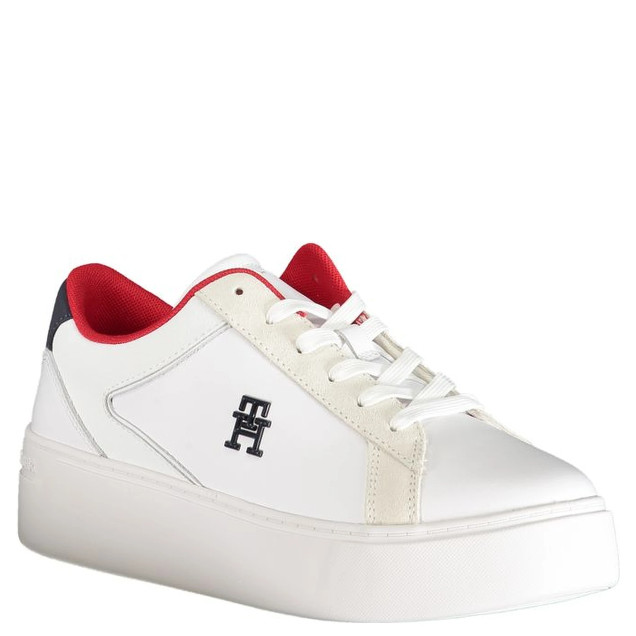 White Polyester Sneaker
