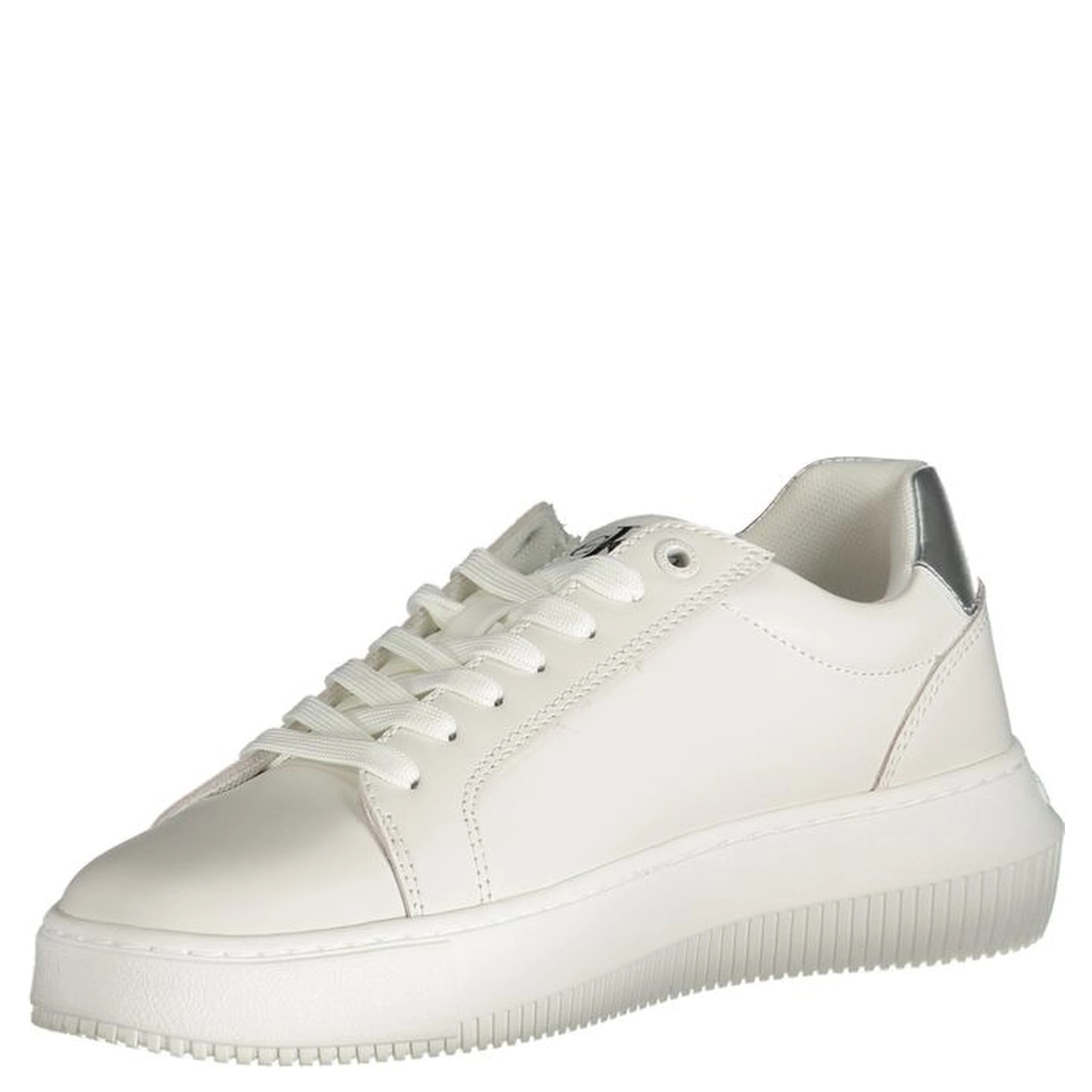 White Polyester Sneaker