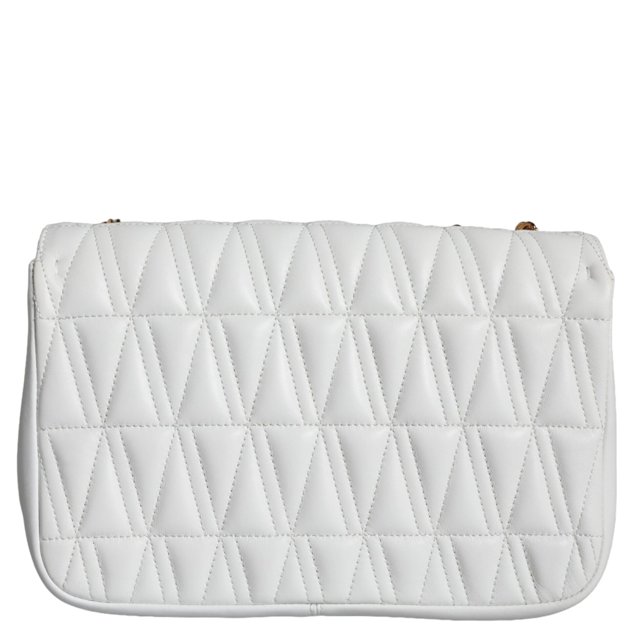 White Mini Nappa Leather Crossbody Shoulder Bag