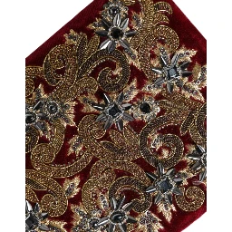 Red Velvet Gold Frame Clutch Evening Party Purse Bag