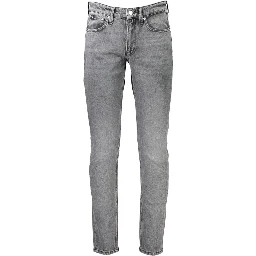 Gray Cotton Jeans Denim