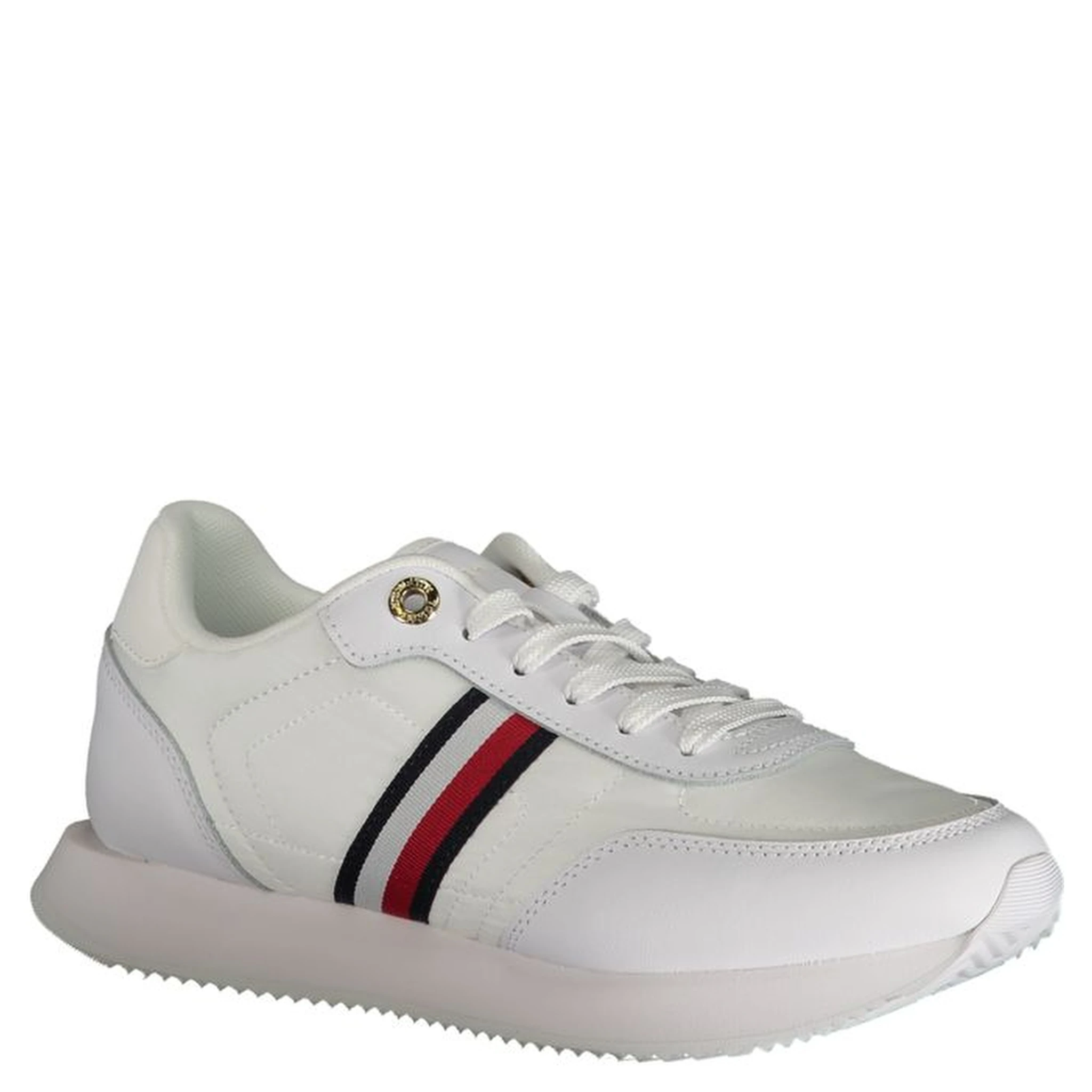 White Polyester Sneaker
