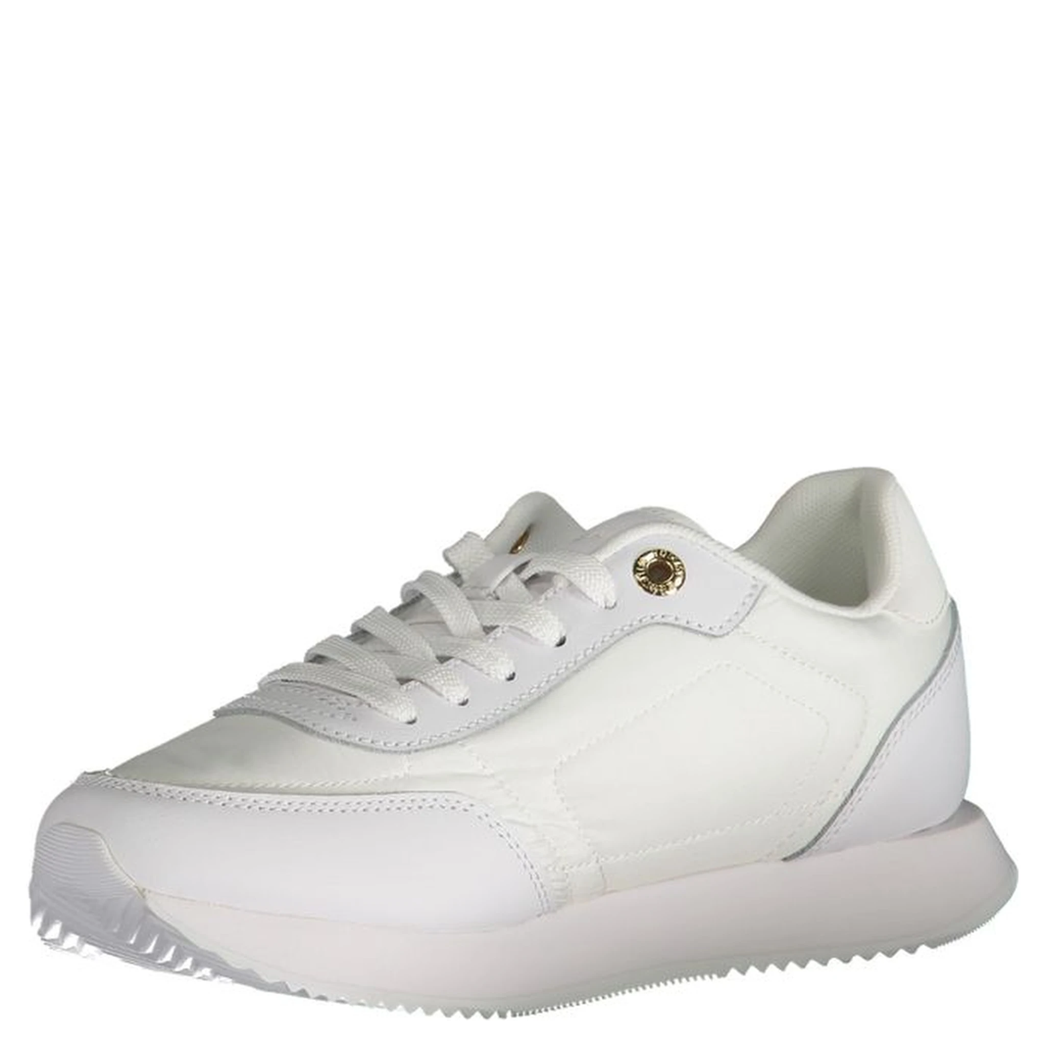 White Polyester Sneaker