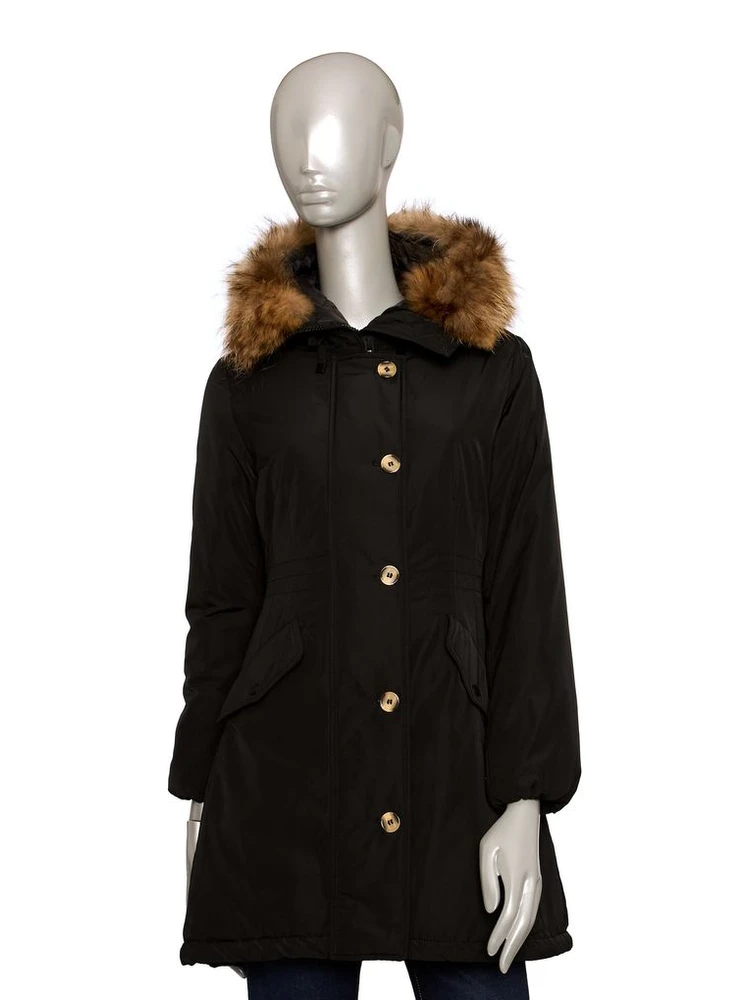 Black Polyester Jackets & Coat