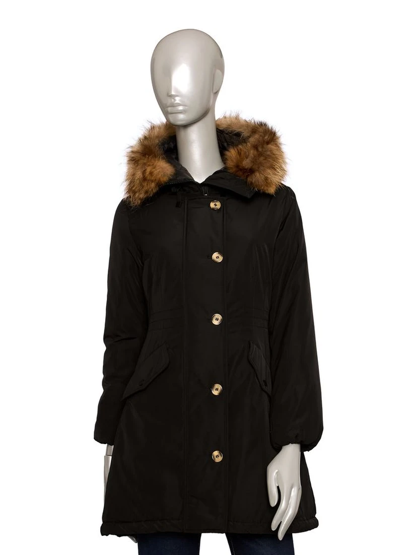 Black Polyester Jackets & Coat
