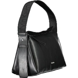 Black Polyester Handbag