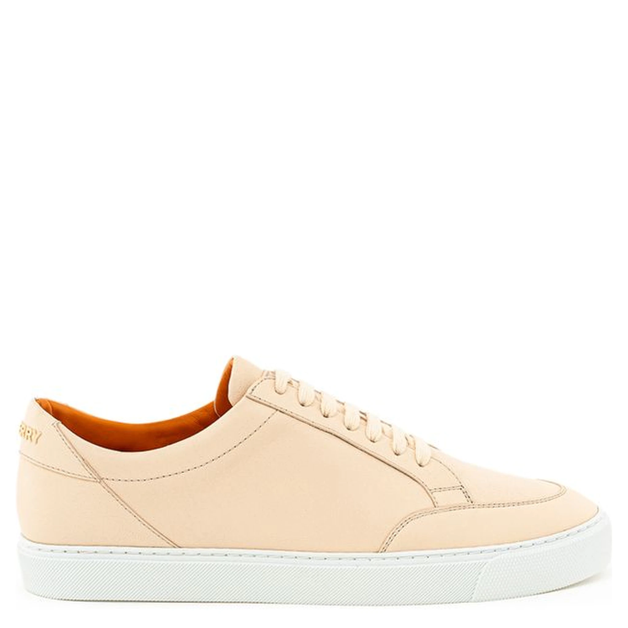 Pink Leather Low Top Sneakers