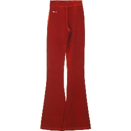 Red Cotton Athletic Pants