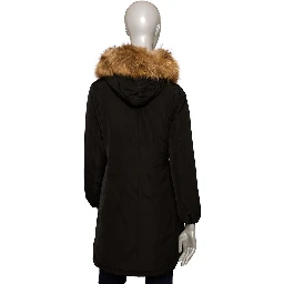 Black Polyester Jackets & Coat