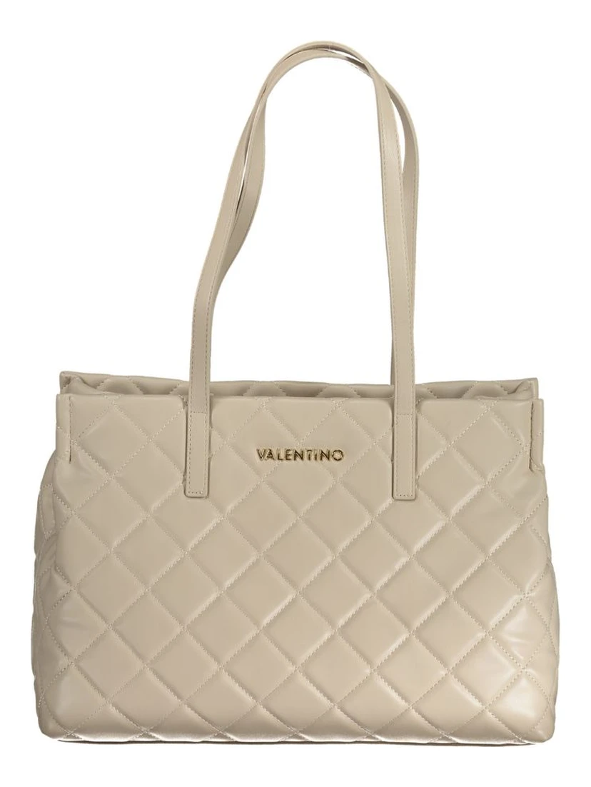 Beige Polyethylene Handbag