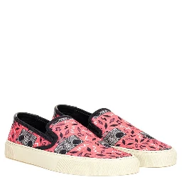 Pink Cotton Platform Sneakers
