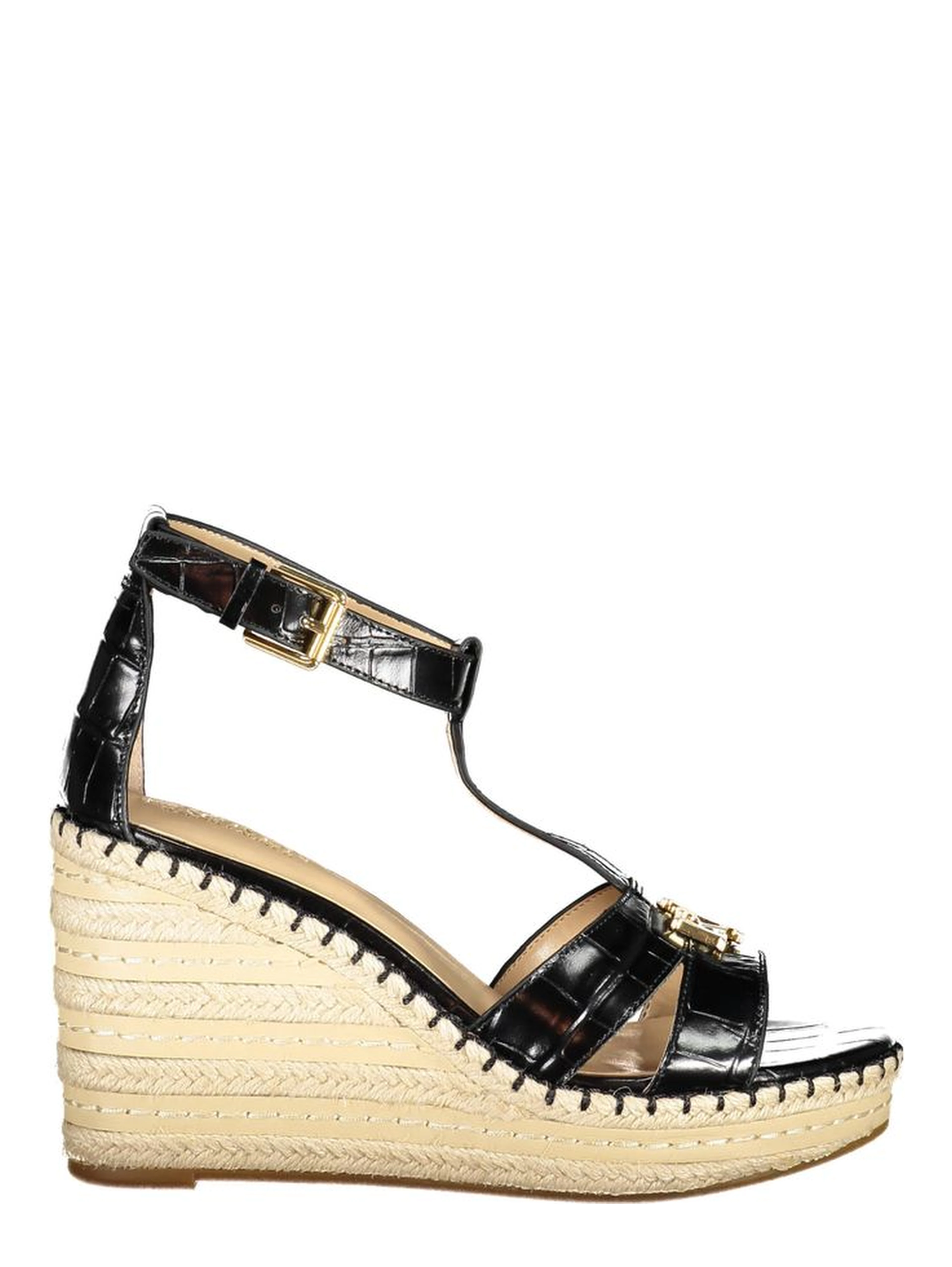 Black Polyester Sandal