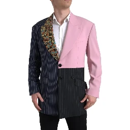 Multicolor Patchwork Single Breasted Blazer