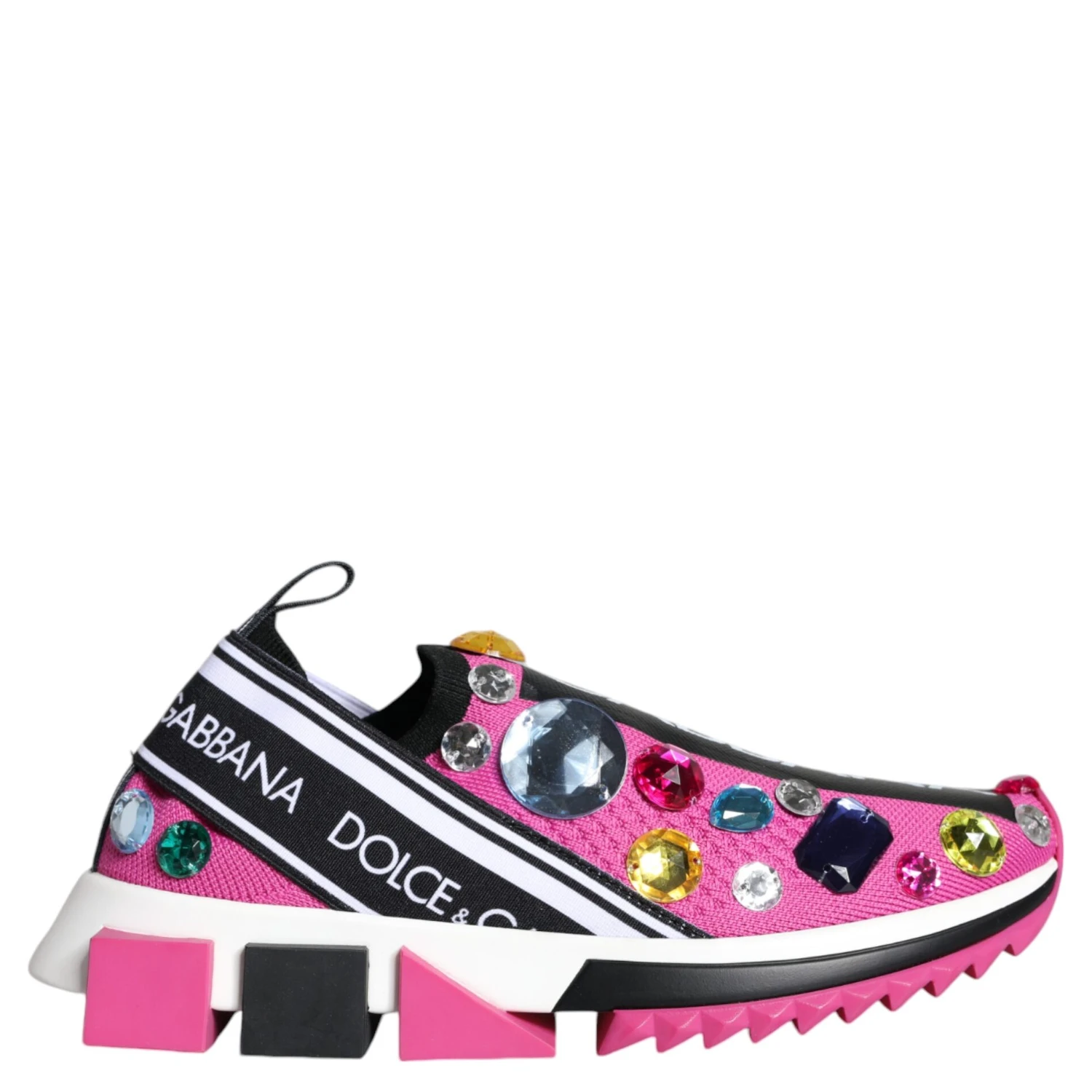 Pink Sorrento Crystals Low Top Sneakers Shoes