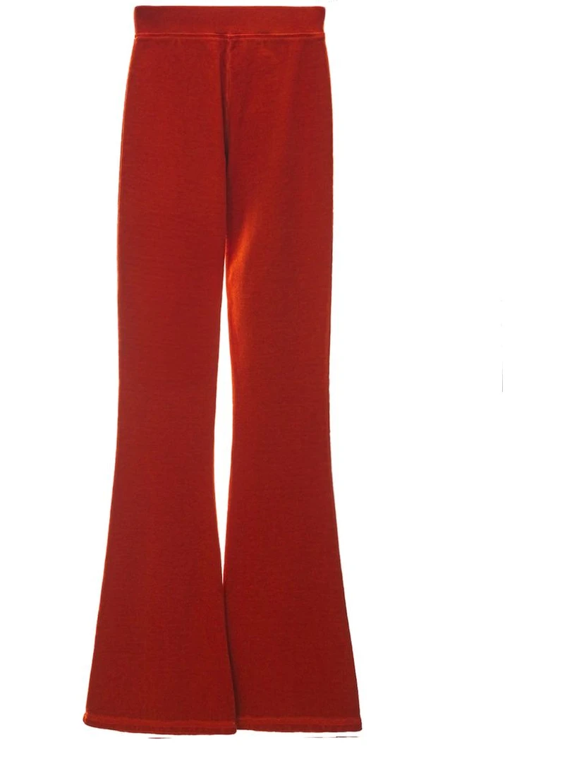 Red Cotton Athletic Pants