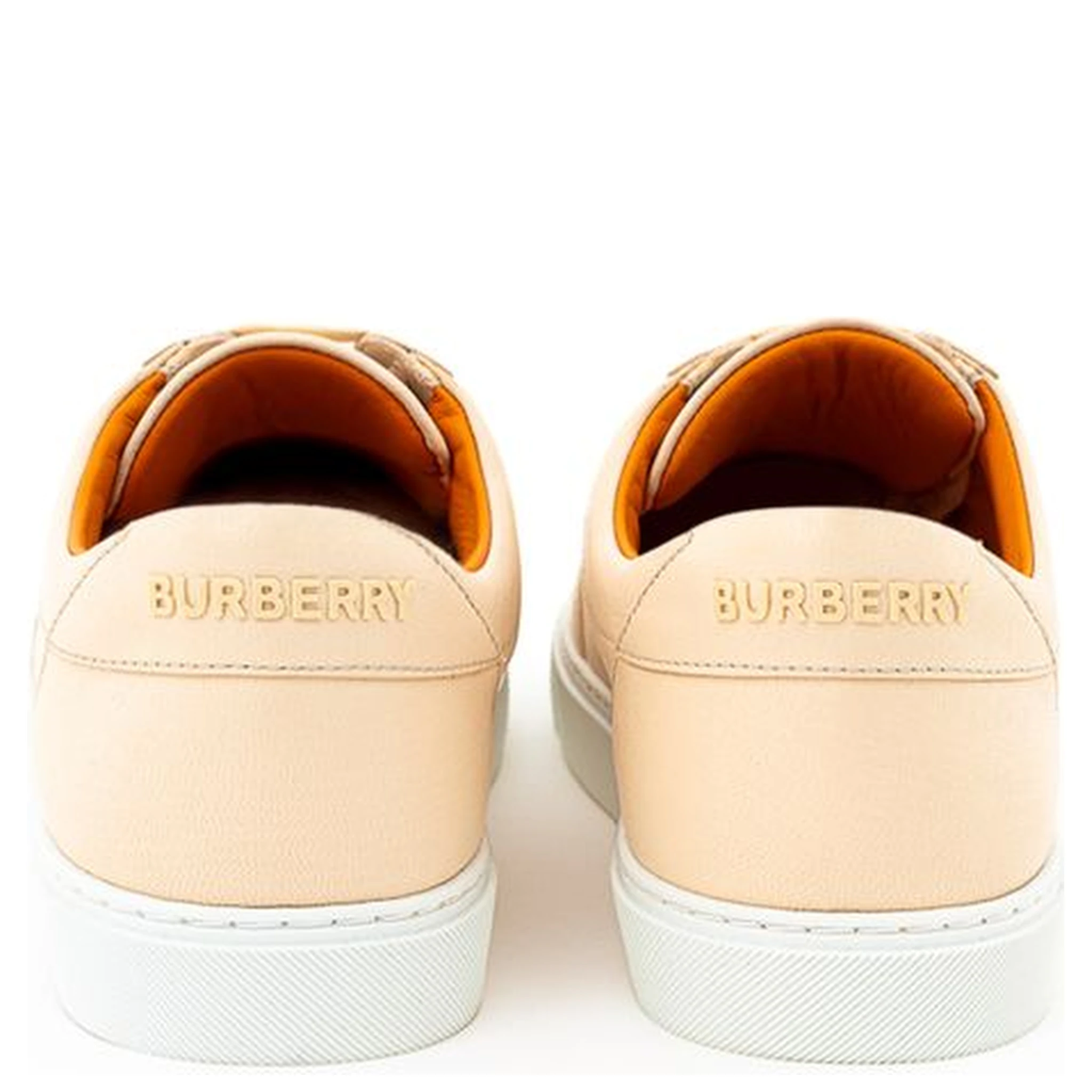 Pink Leather Low Top Sneakers