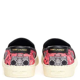 Pink Cotton Platform Sneakers