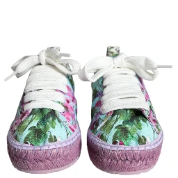 Multicolor Canvas Floral Espadrilles Sneakers Shoes