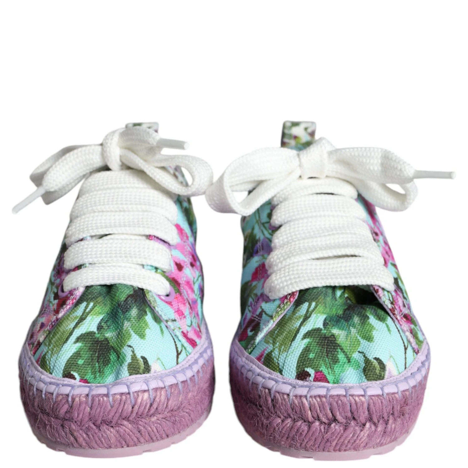 Multicolor Canvas Floral Espadrilles Sneakers Shoes
