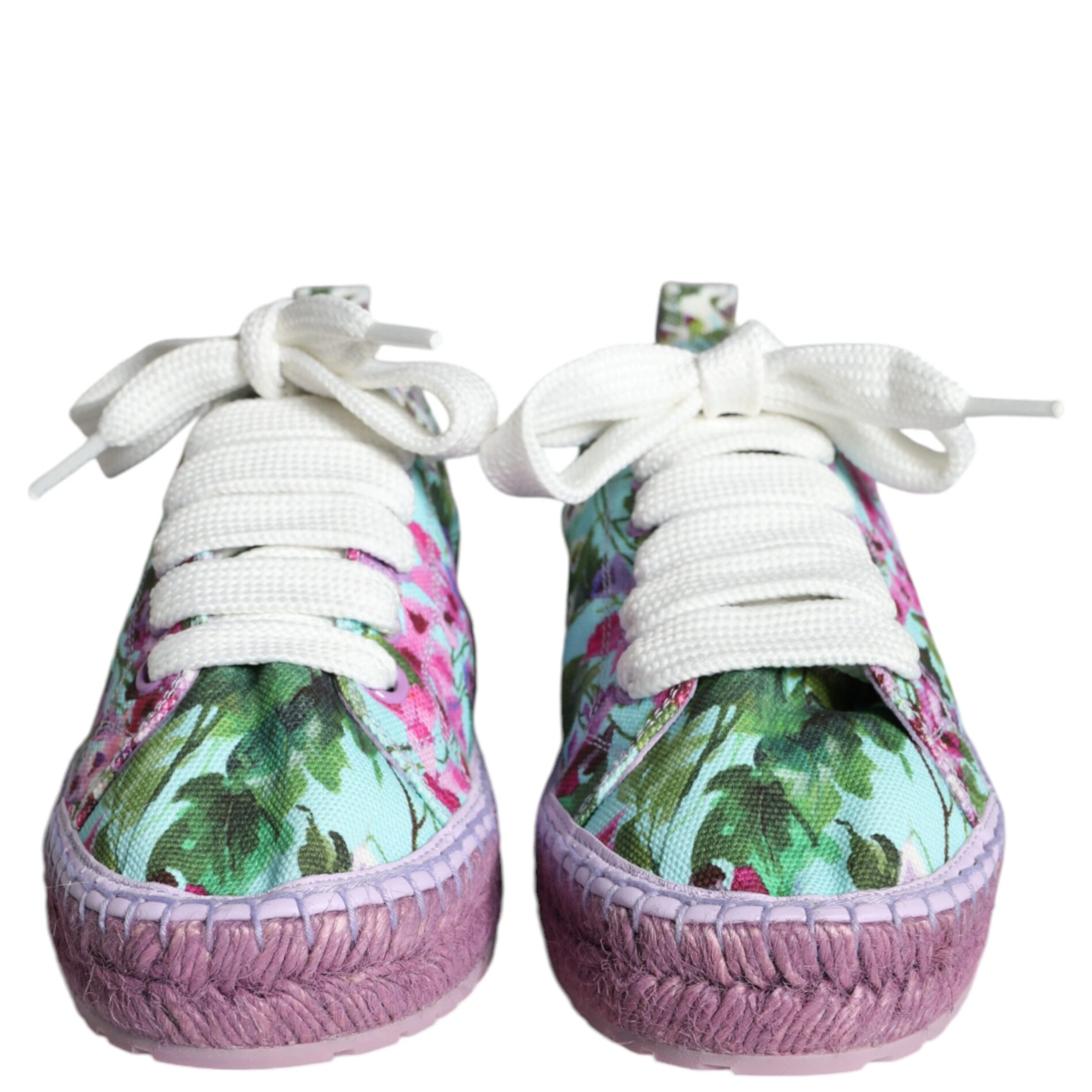 Multicolor Canvas Floral Espadrilles Sneakers Shoes