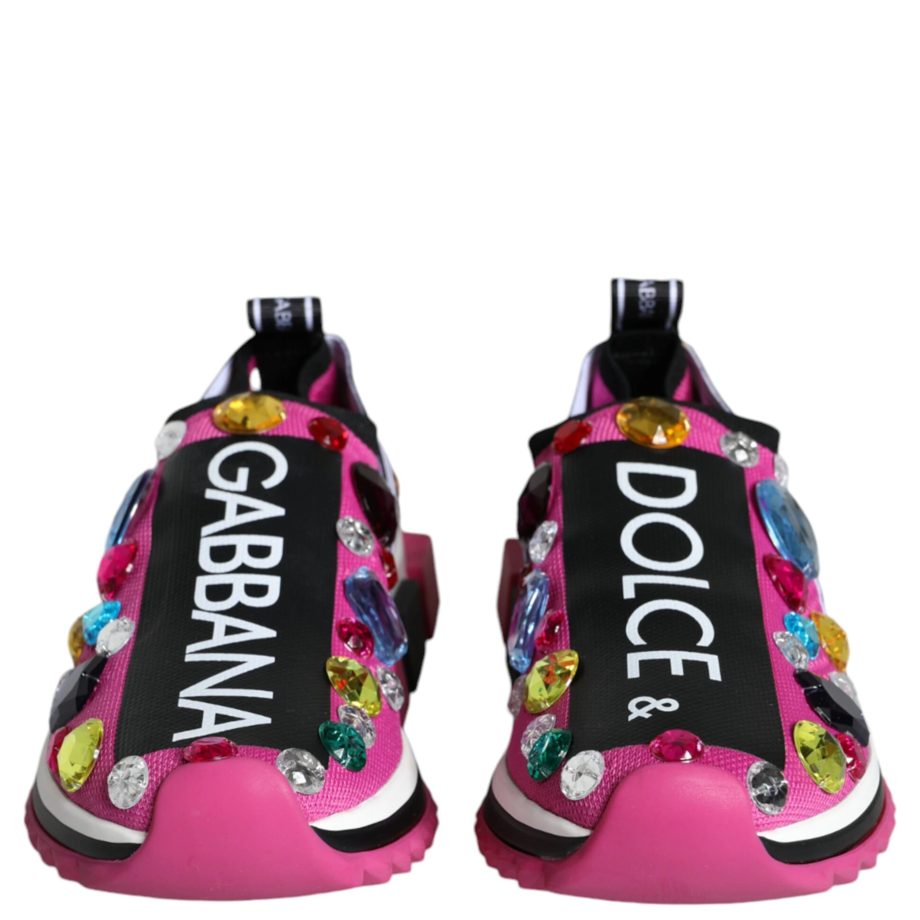 Pink Sorrento Crystals Low Top Sneakers Shoes
