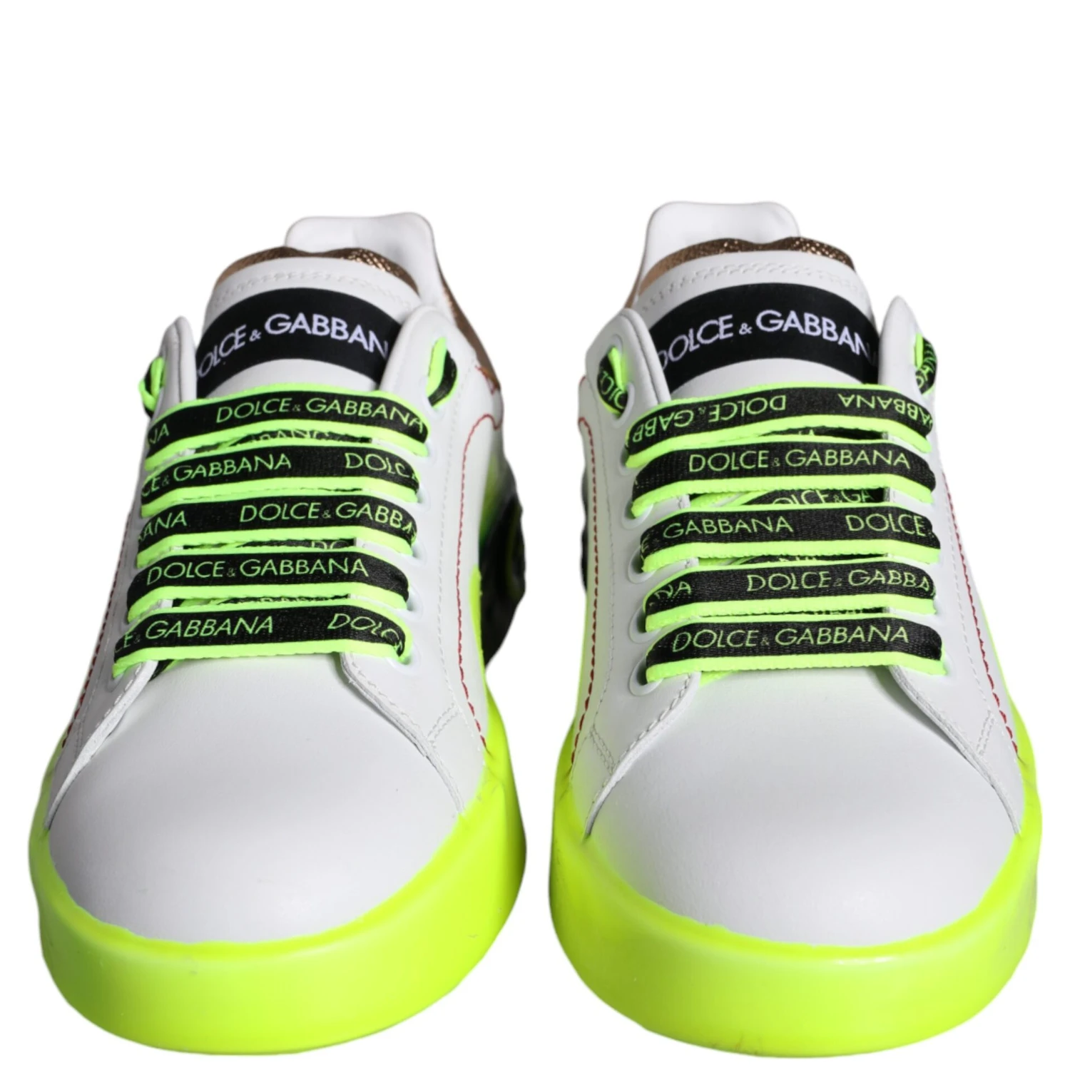 White Leather Portofino Low Top Sneakers Shoes