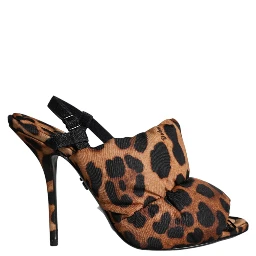 Brown Leopard Keira Slingback Sandals Shoes