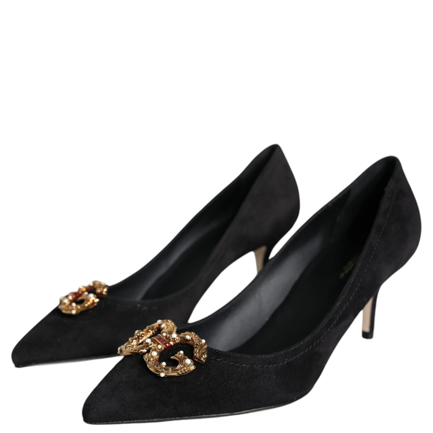 Black Amore Suede Bellucci Heels Pumps Shoes