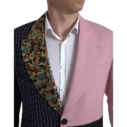 Multicolor Patchwork Single Breasted Blazer