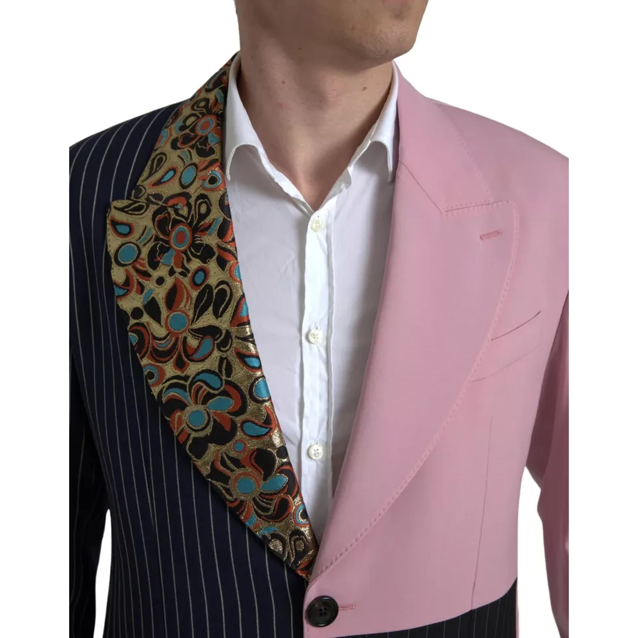 Multicolor Patchwork Single Breasted Blazer