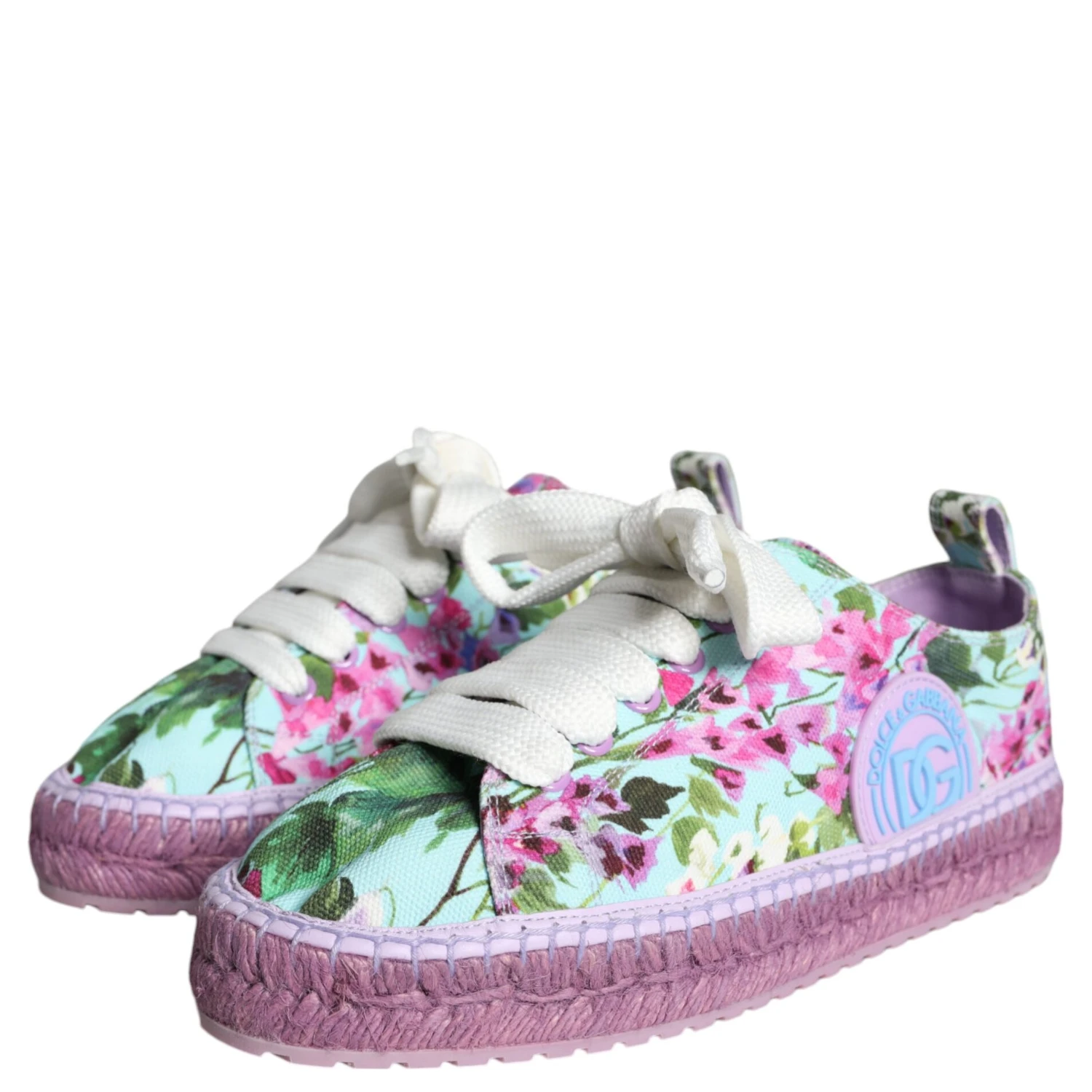 Multicolor Canvas Floral Espadrilles Sneakers Shoes