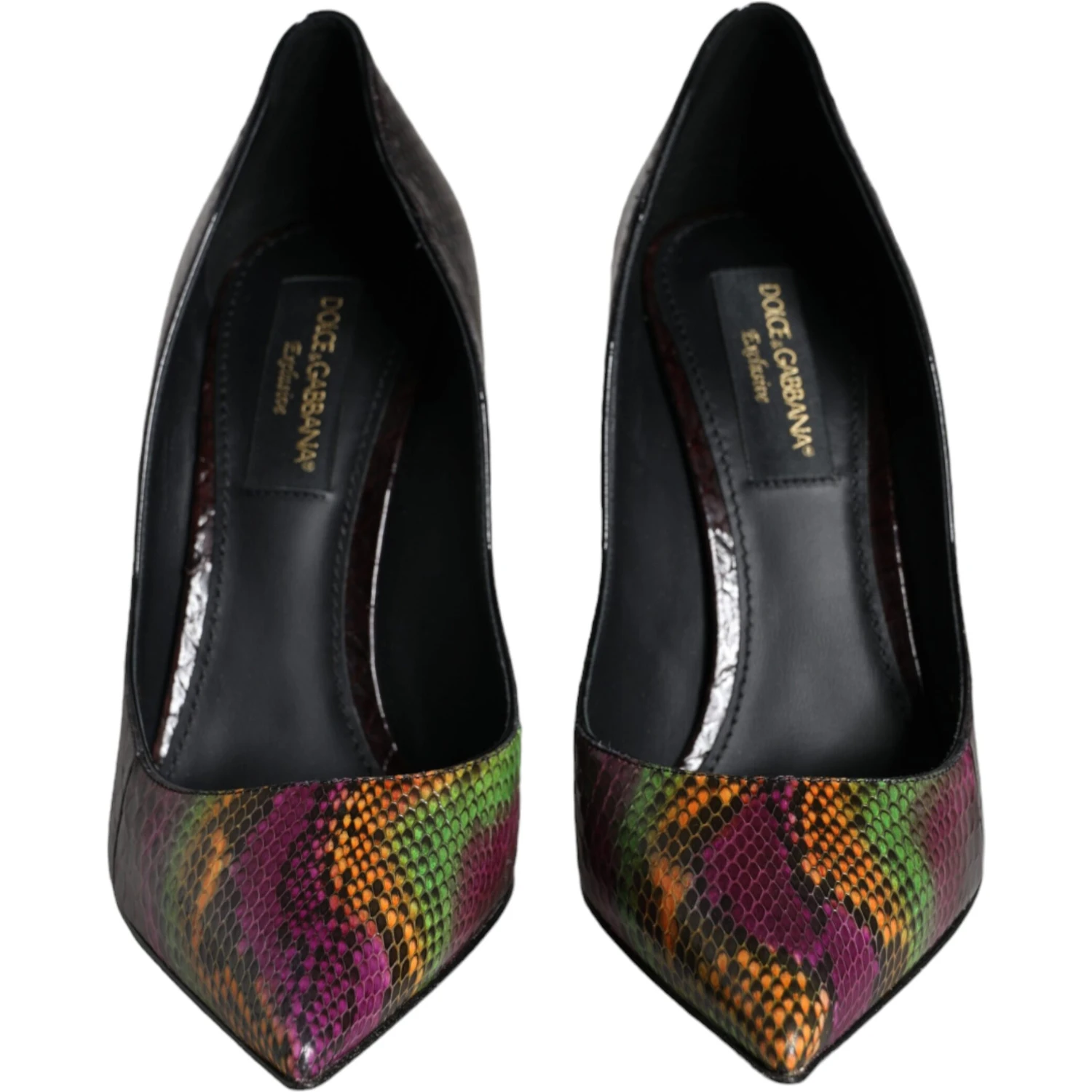 Multicolor Exotic Leather Heels Pumps Shoes
