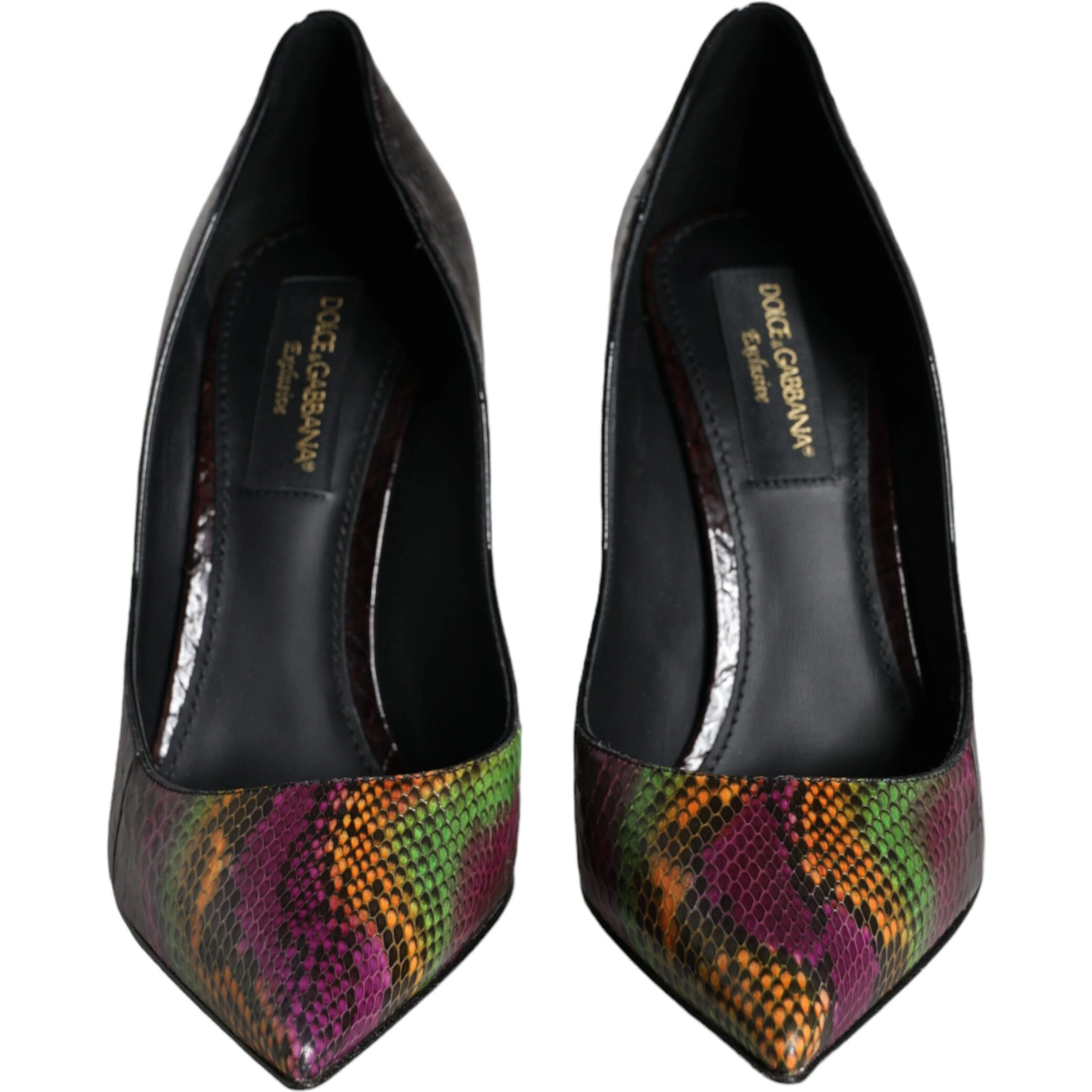 Multicolor Exotic Leather Heels Pumps Shoes