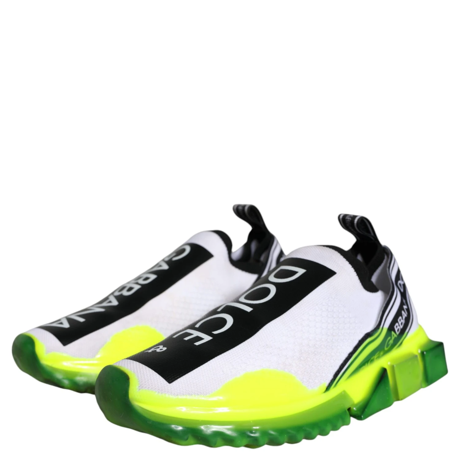 White Yellow Slip On Sorrento Sneakers Shoes