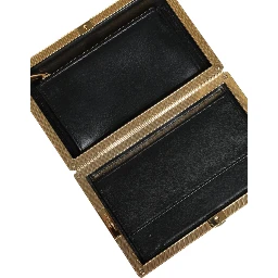 Multicolor Floral Gold Frame Clutch Evening Purse Bag