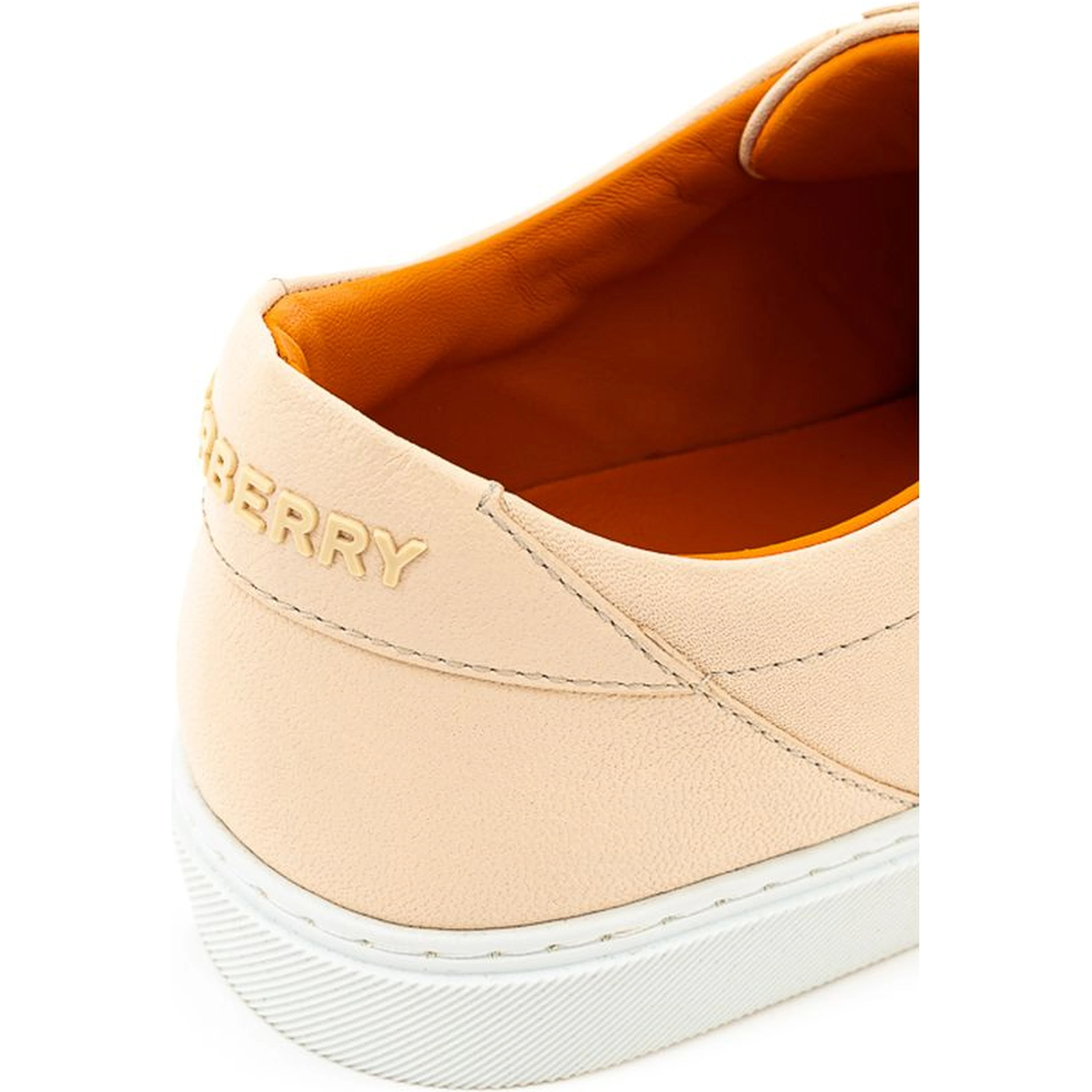 Pink Leather Low Top Sneakers