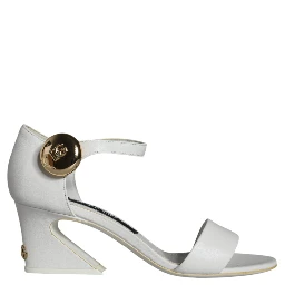 White Leather Heels Keira Sandals Shoes