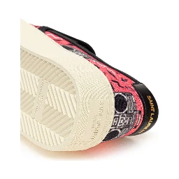 Pink Cotton Platform Sneakers