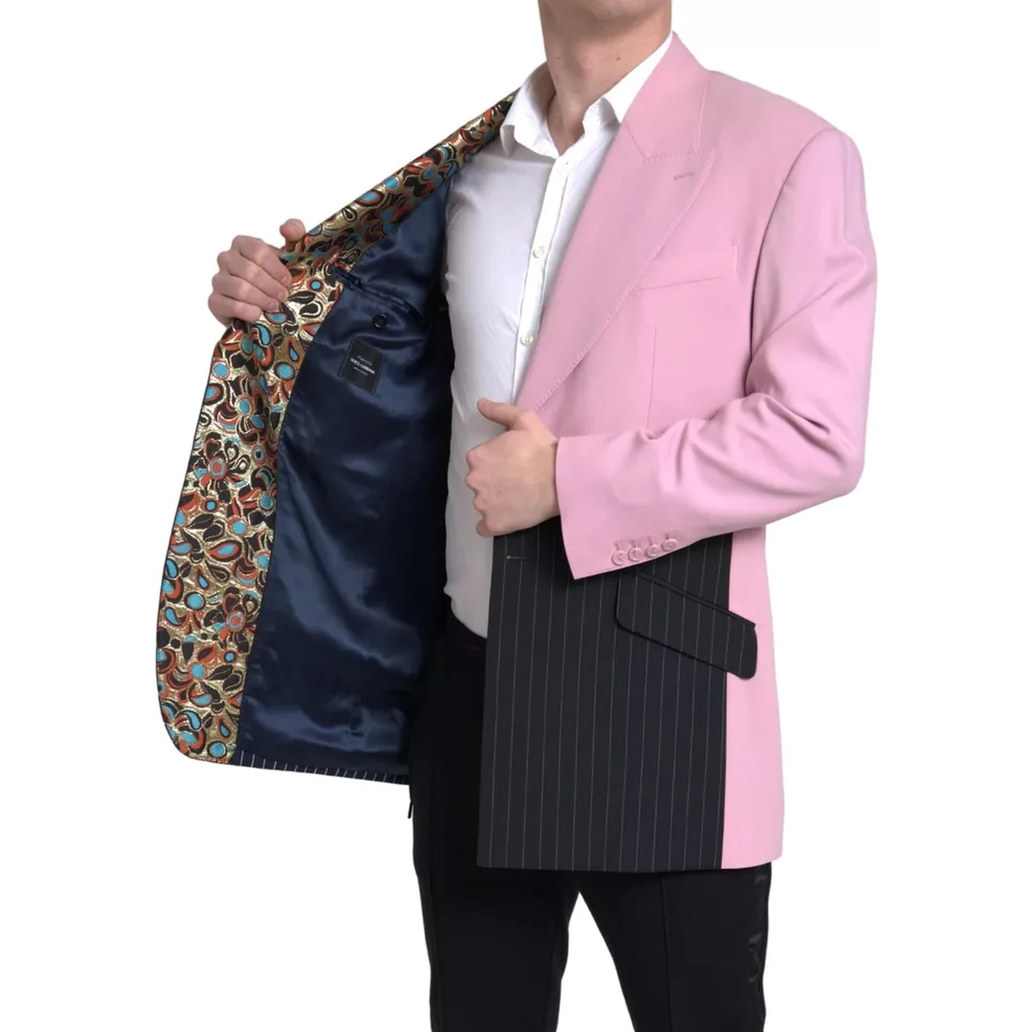 Multicolor Patchwork Single Breasted Blazer