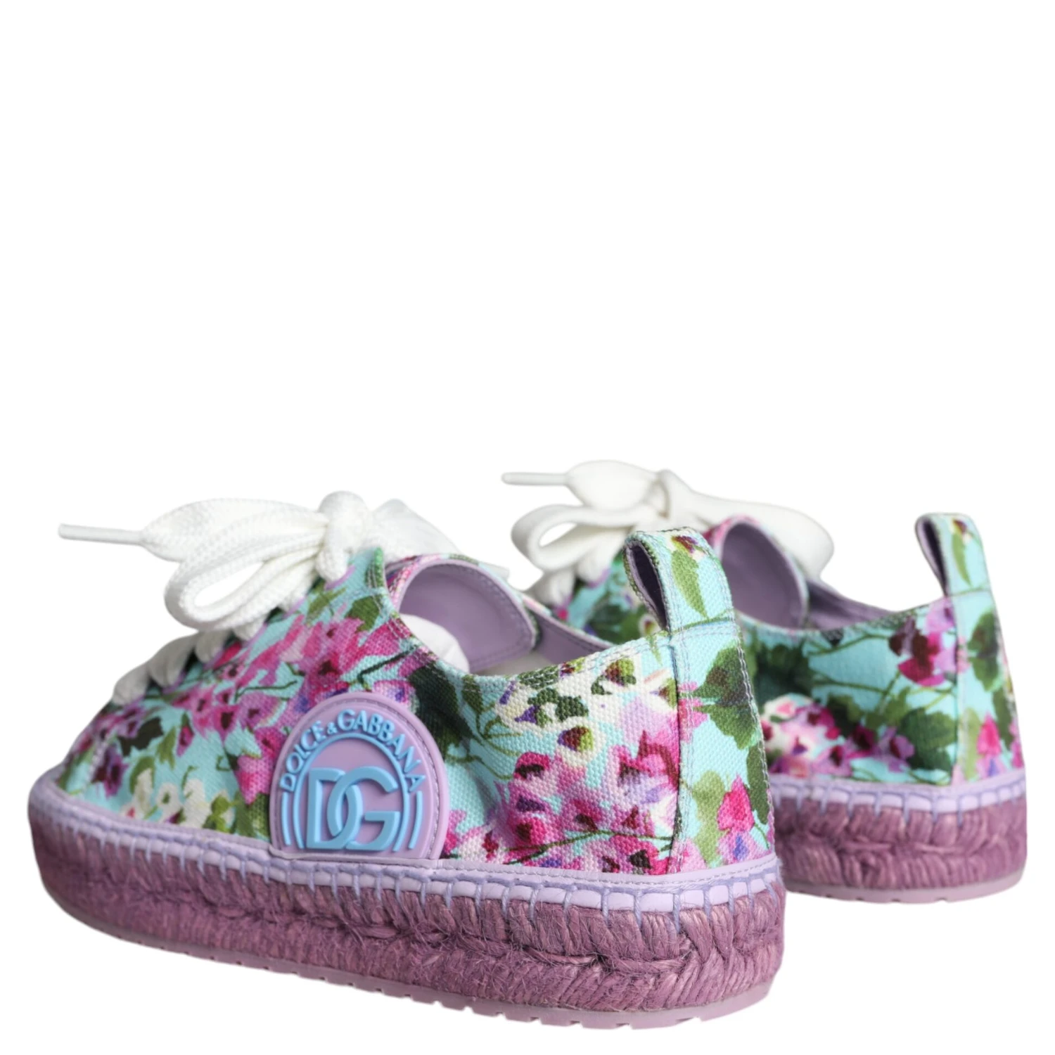 Multicolor Canvas Floral Espadrilles Sneakers Shoes