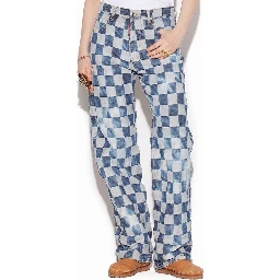 Blue Cotton Relaxed Fit Jeans