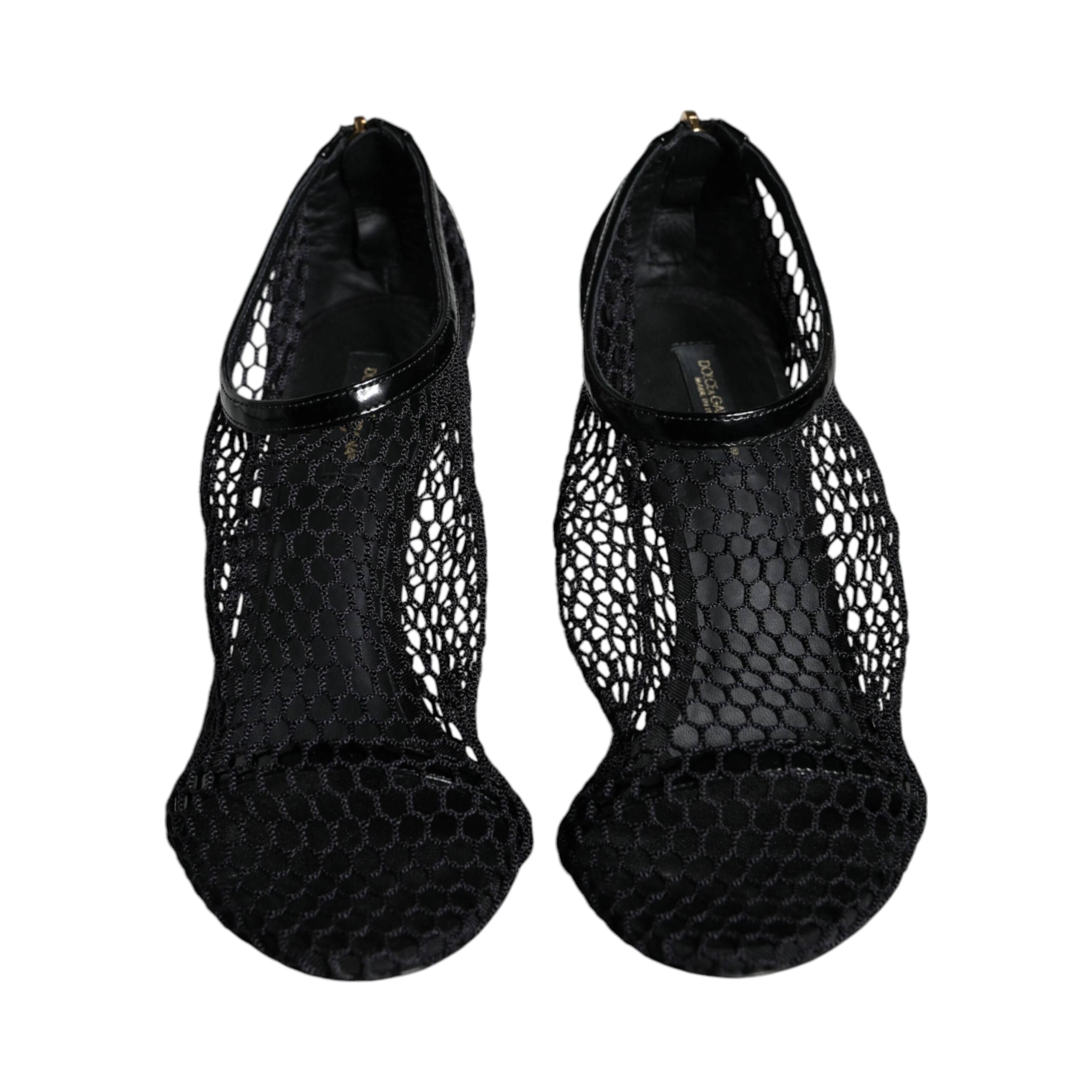 Black Mesh Leather Heels Keira Sandals Shoes