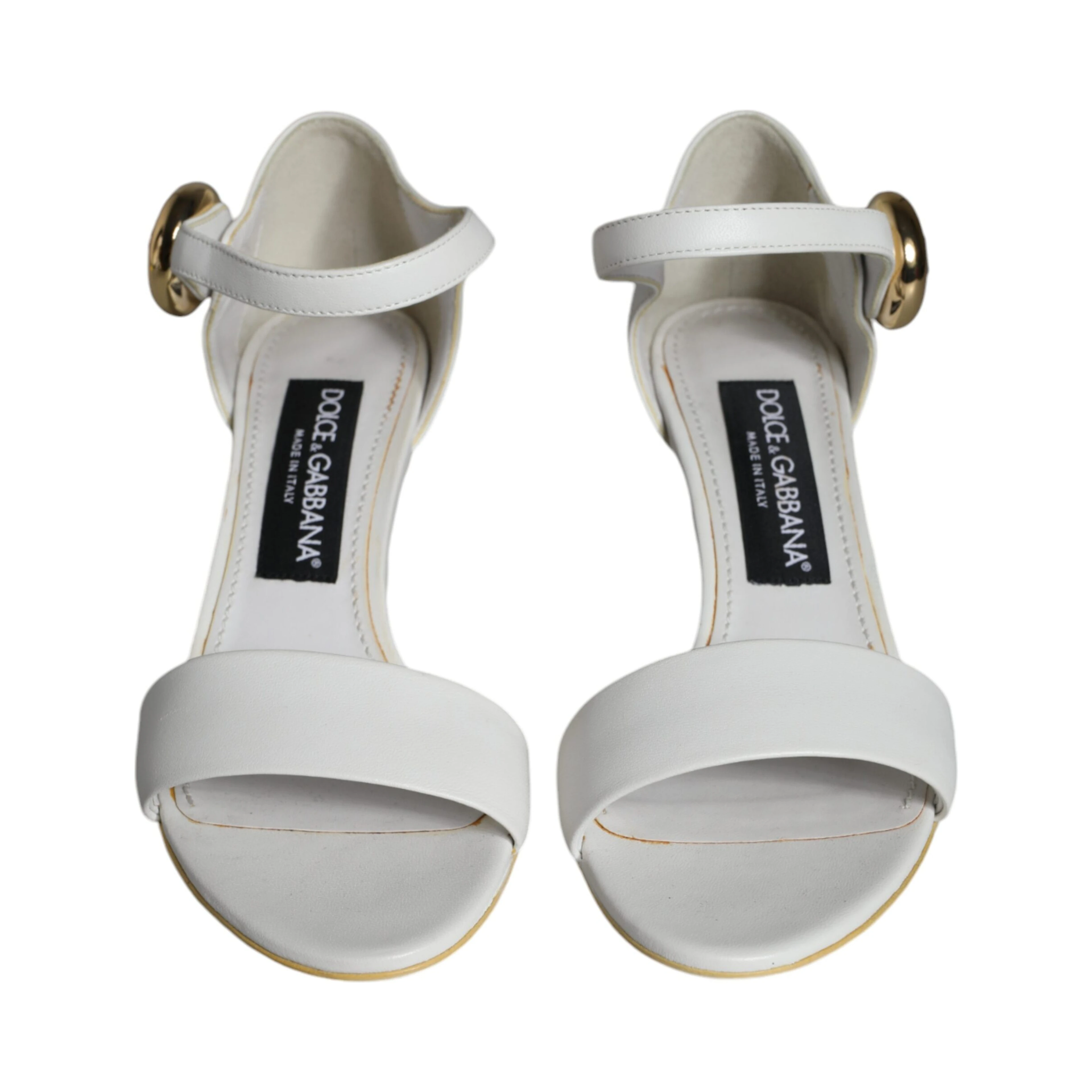 White Leather Heels Keira Sandals Shoes