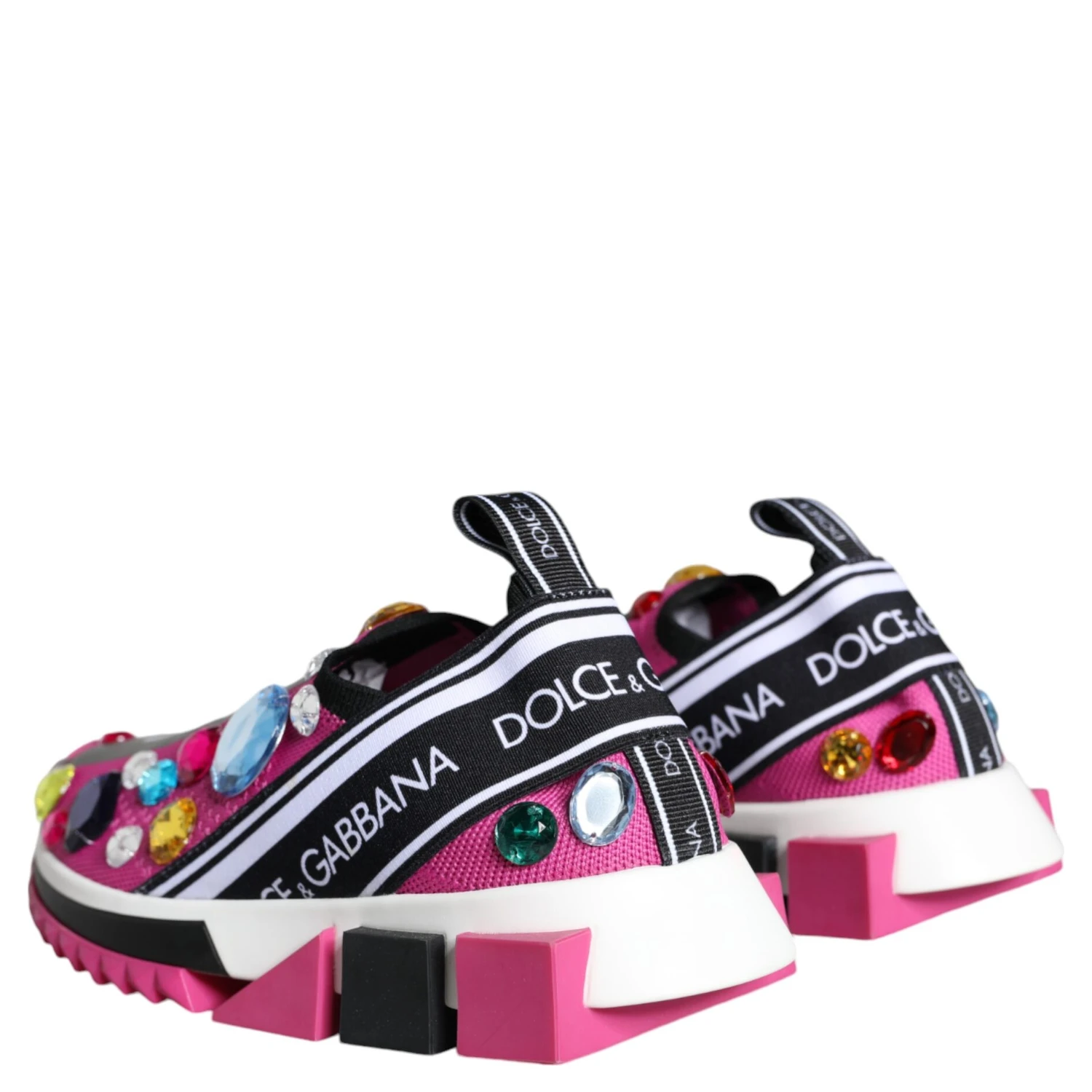 Pink Sorrento Crystals Low Top Sneakers Shoes